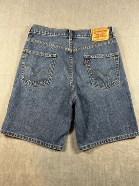 Levi's 550 Vintage-Style W31 Blue Denim Cutoff Shorts Jorts